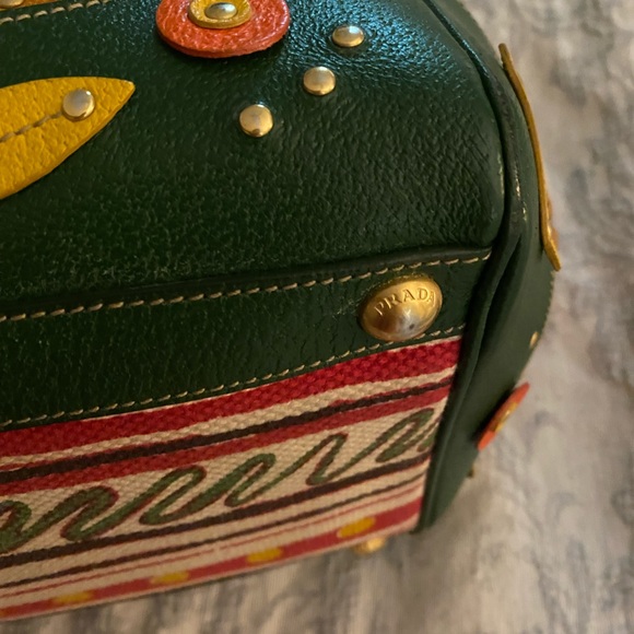 PRADA bag RARE authentic canvas and leather - Picture 12 of 13